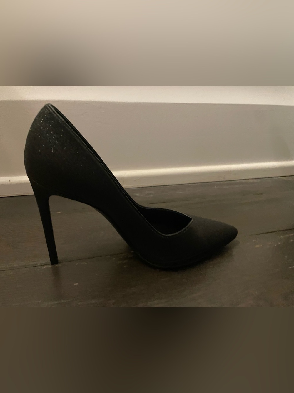 Saint Laurent Black Pointed-Toe Stiletto Heel